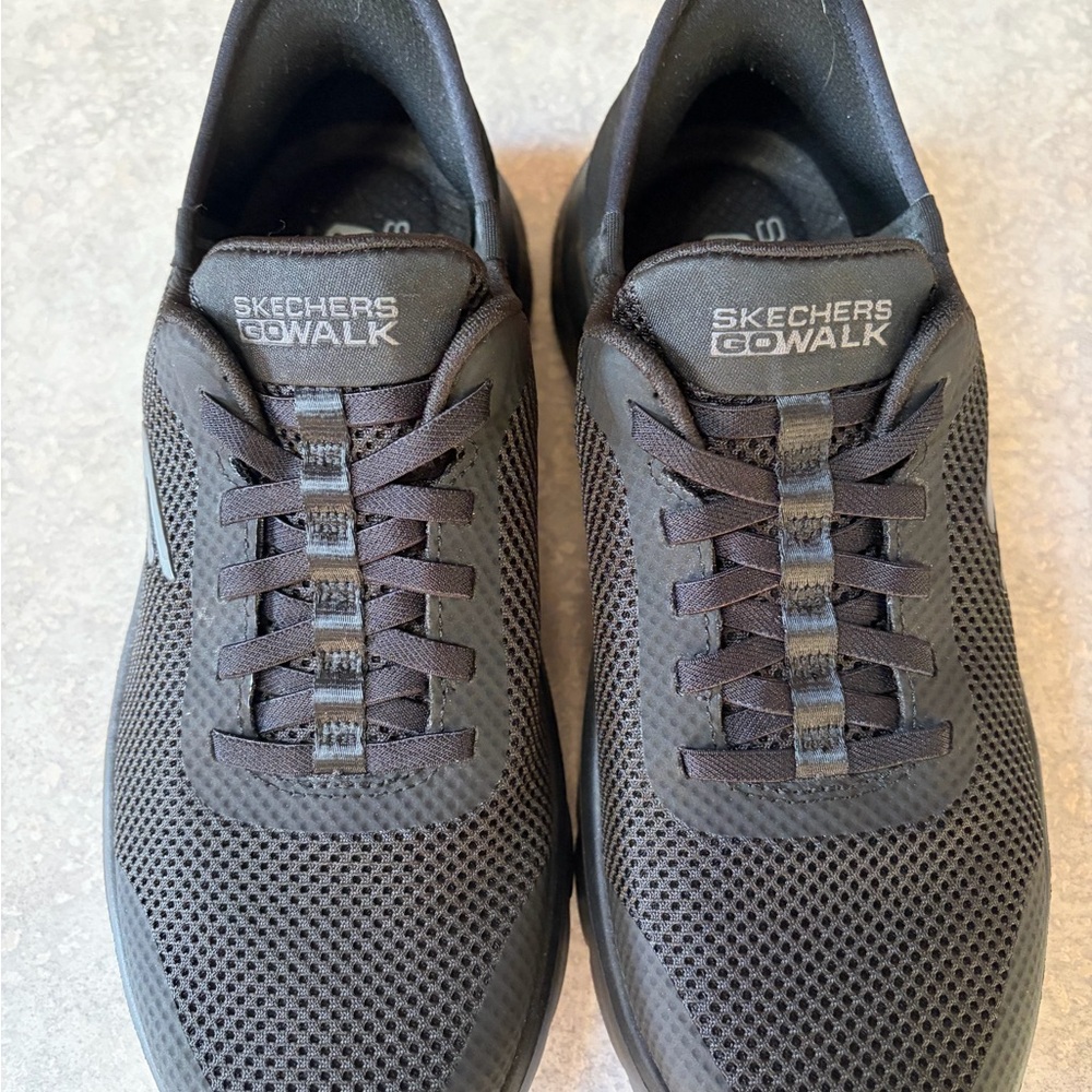 Skechers Black Mesh Go Walk Sneakers